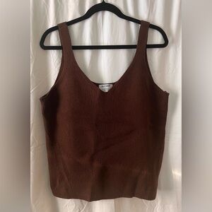 Old Navy Dark Brown Knit Tank Size XL